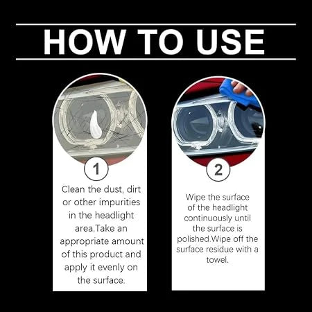 Car Headlight Repair Fluid, Scratch Remover Pack of 2